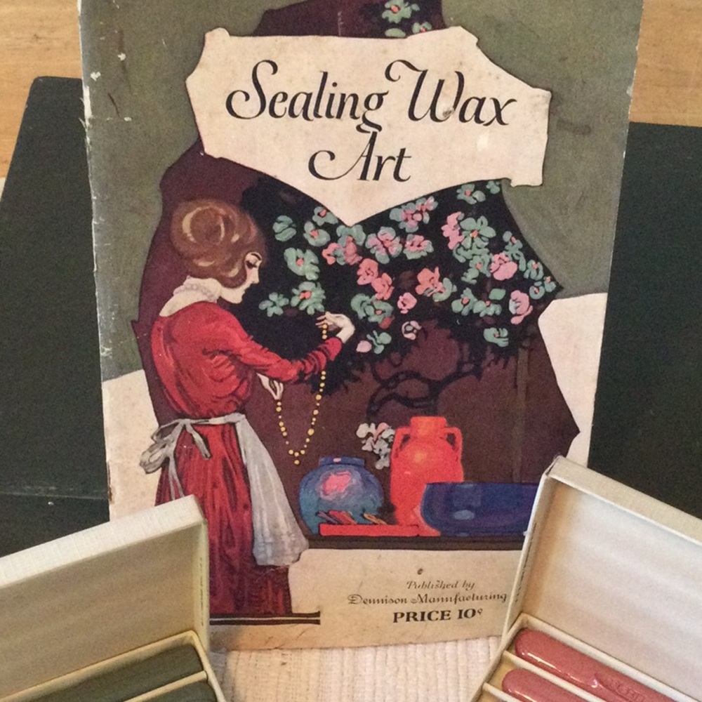1922 Dennison sealing wax Art book and wax